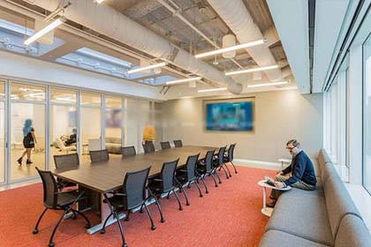 现代企业公司展厅设计布置方案